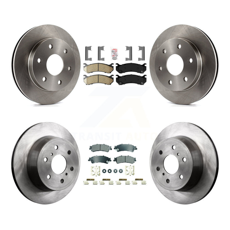 Front Ceramic Rear Semi-Metallic Pad And Disc Brake Rotor Kit For GMC Sierra 1500 Classic K8A-107285