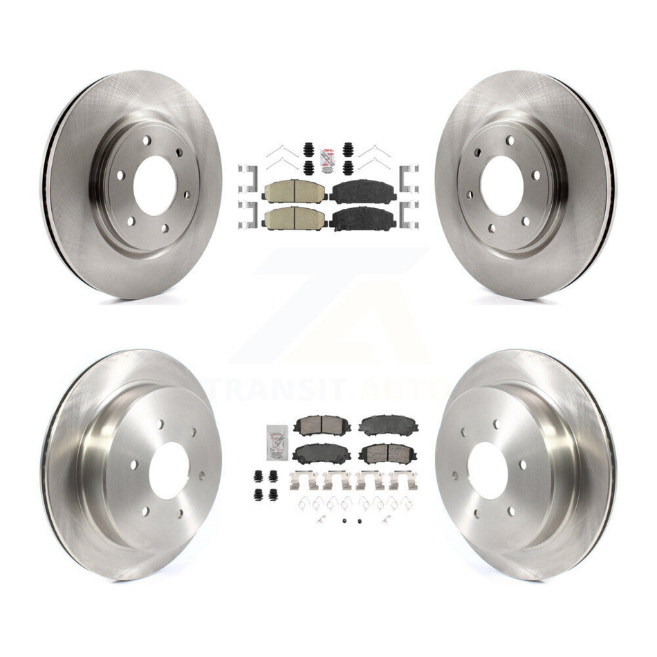 Front Rear Ceramic Pads And Disc Brake Rotors Kit For 2017-2023 Nissan TITAN K8A-107294