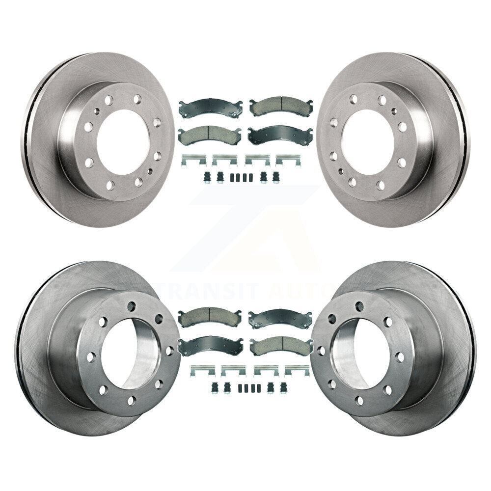 Front Rear Ceramic Pad Brake Rotor Kit For Chevrolet GMC Silverado 3500 Sierra HD Classic K8A-107322