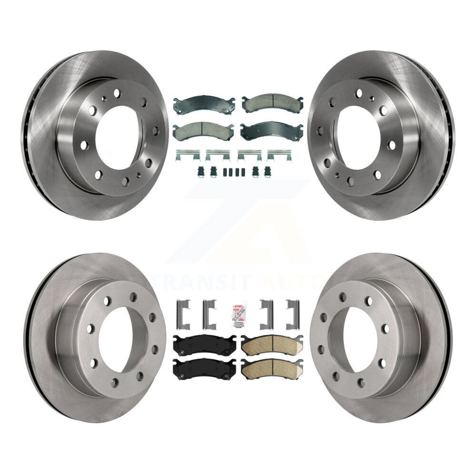 Front Rear Ceramic Pad Brake Rotor Kit For Chevrolet GMC Sierra 2500 HD Silverado 3500 XL K8A-107323