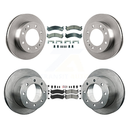 Front Ceramic Rear Semi-Metallic Pad And Disc Brake Rotor Kit For GMC Sierra 3500 Classic K8A-107326