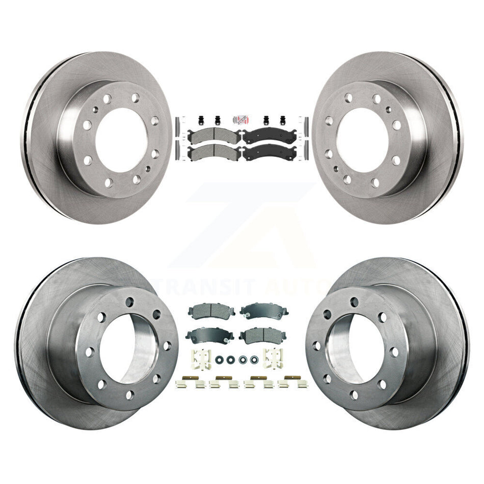 Front Rear Semi-Metallic Pads And Disc Brake Rotors Kit For 2001 GMC Sierra 3500 K8A-107327