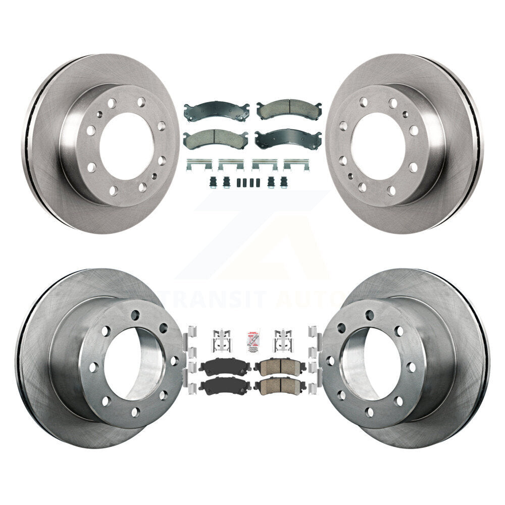 Front Rear Ceramic Pads And Disc Brake Rotors Kit For 2001 GMC Sierra 3500 K8A-107329