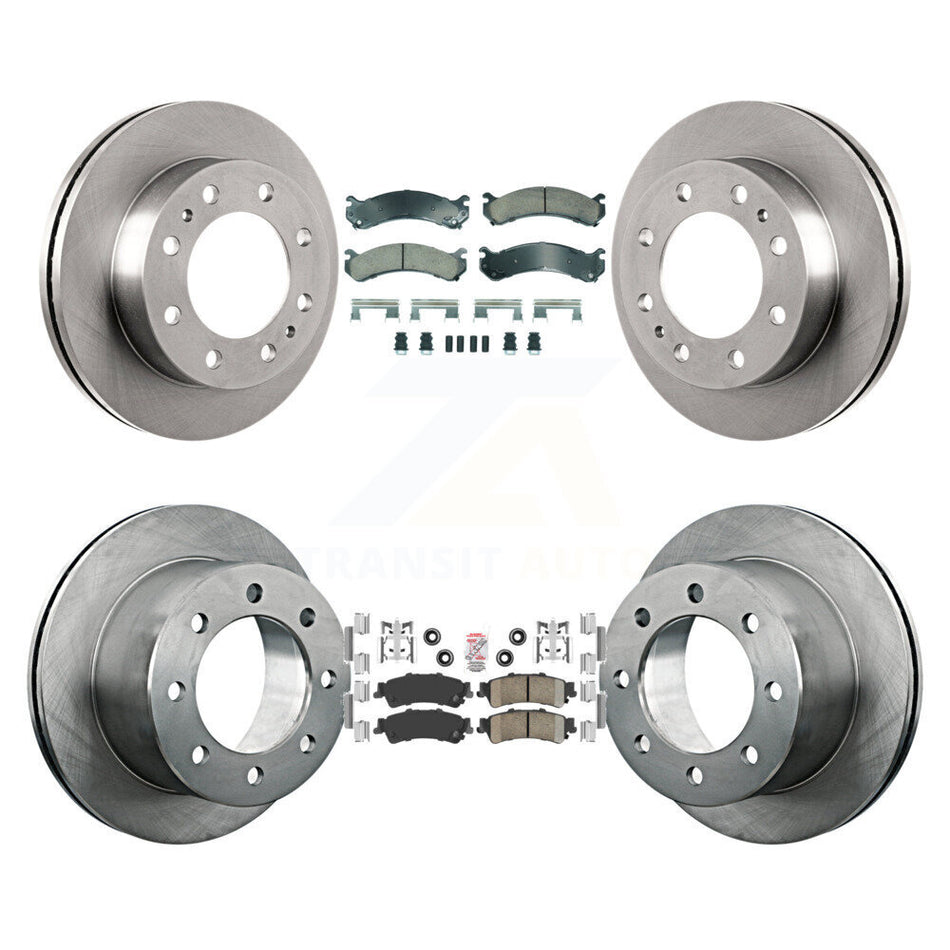 Front Rear Ceramic Pads And Disc Brake Rotors Kit For 2001 GMC Sierra 3500 K8A-107331