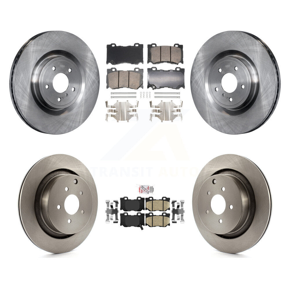 Front Rear Ceramic Pad & Brake Rotor Kit For 09-13 INFINITI FX50 With Dual Piston Caliper K8A-107332