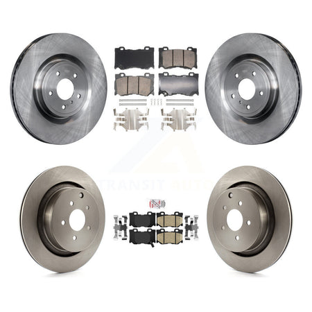 Front Rear Ceramic Pad & Brake Rotor Kit For 09-13 INFINITI FX50 With Dual Piston Caliper K8A-107332