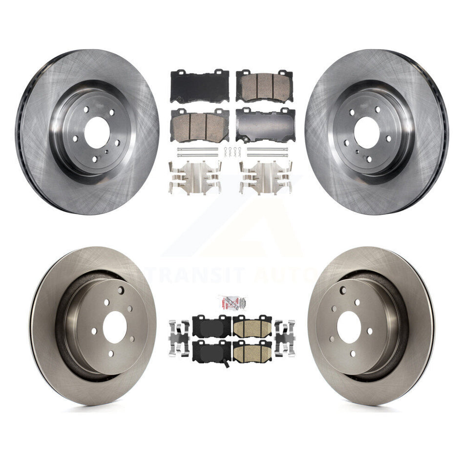 Front Rear Ceramic Pad & Brake Rotor Kit For 09-13 INFINITI FX50 With Dual Piston Caliper K8A-107332