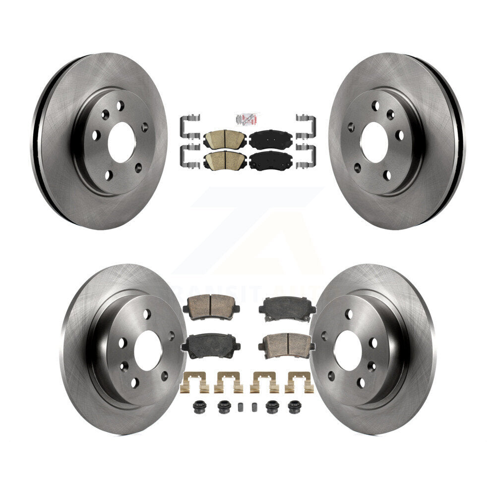 Front Rear Ceramic Pad Brake Rotor Kit For 2013-2015 Chevrolet Malibu Naturally Aspirated K8A-107335