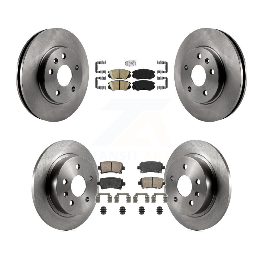 Front Rear Ceramic Pads And Disc Brake Rotors Kit For Chevrolet Malibu Limited K8A-107336