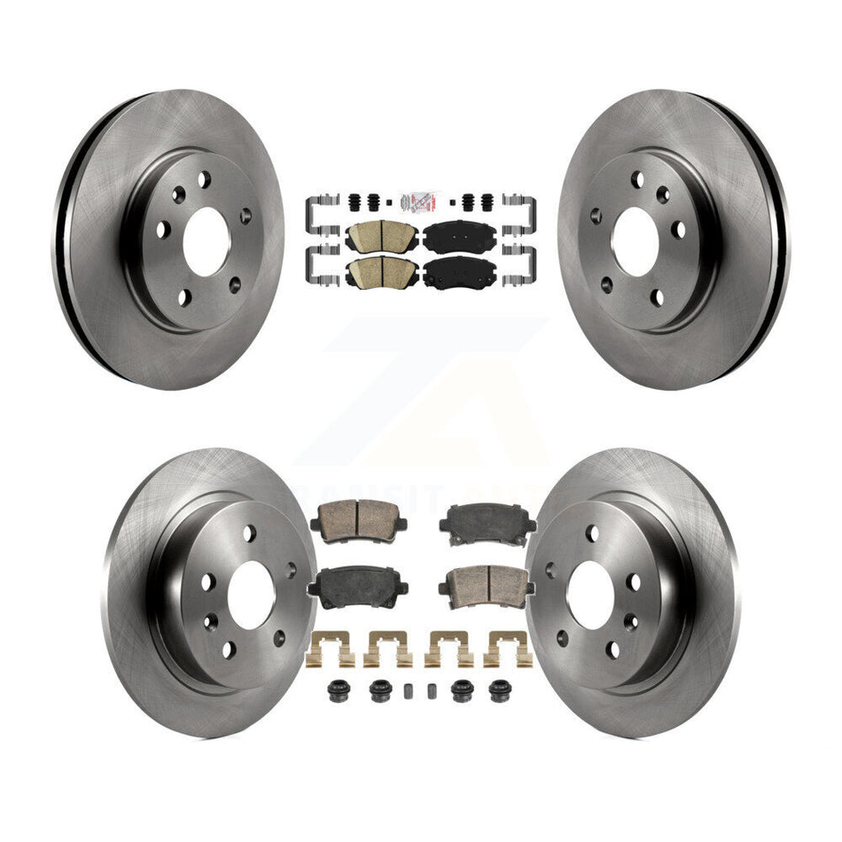 Front Rear Ceramic Pad Brake Rotor Kit For 2013-2015 Chevrolet Malibu Naturally Aspirated K8A-107337