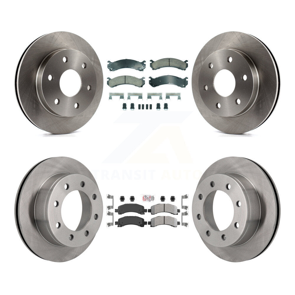 Front Ceramic Rear Semi-Metallic Pad Brake Rotor Kit For GMC Savana 2500 With 7300 Lb GVW K8A-107352