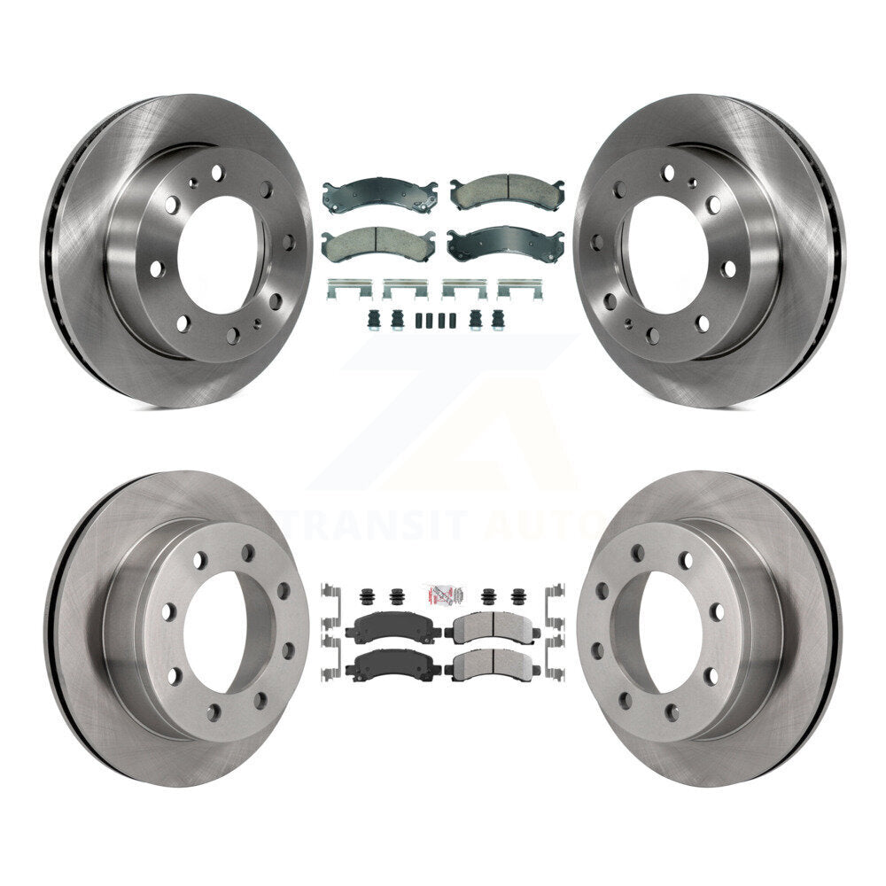 Front Ceramic Rear Semi-Metallic Pad & Disc Brake Rotor Kit For GMC Savana 2500 Chevrolet K8A-107354