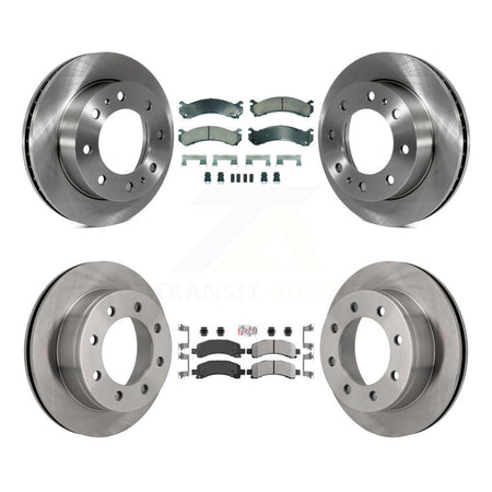 Front Ceramic Rear Semi-Metallic Pad & Disc Brake Rotor Kit For GMC Savana 2500 Chevrolet K8A-107354