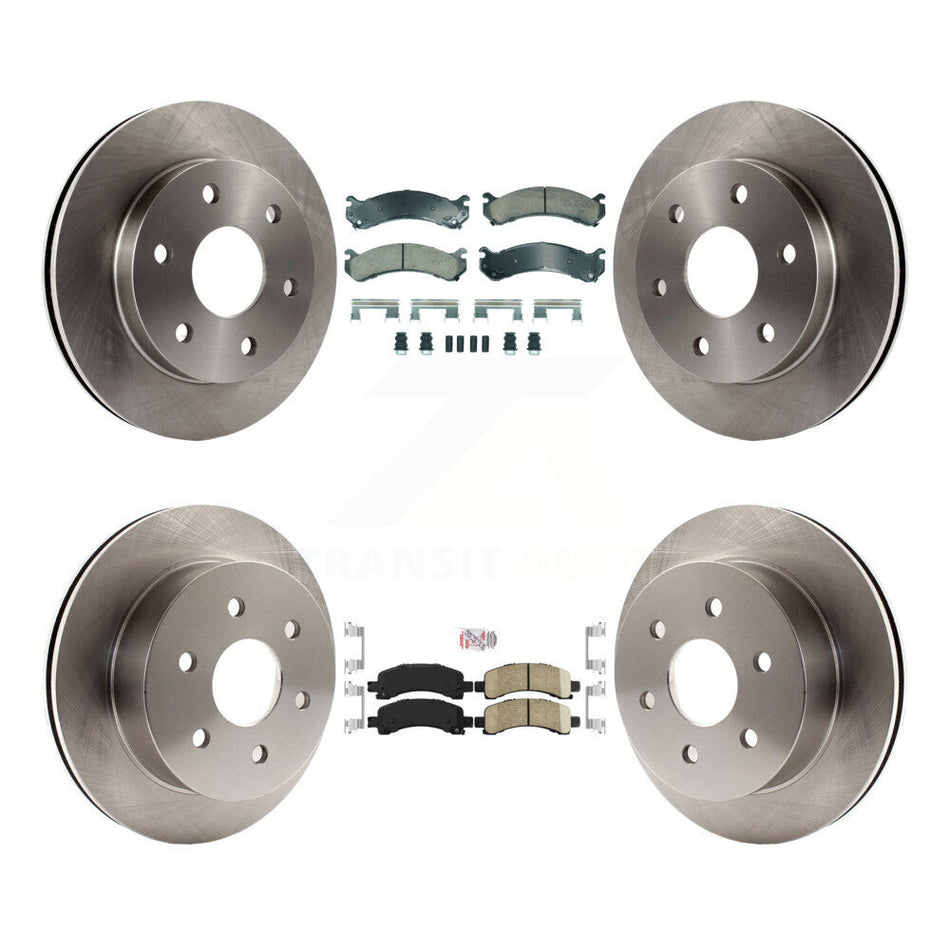 Front Rear Ceramic Pad & Disc Brake Rotors Kit For 2006 Chevrolet Express 2500 GMC Savana K8A-107355