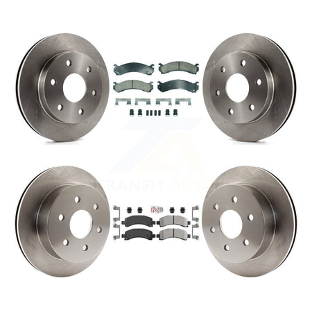 Front Ceramic Rear Semi-Metallic Pad Brake Rotors Kit For 2006 Chevrolet Express 2500 GMC K8A-107356