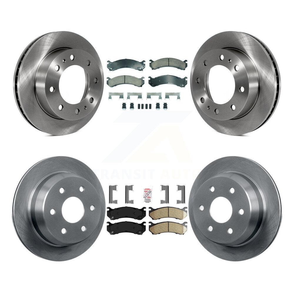 Front Rear Ceramic Pad Brake Rotors Kit For 2003 Chevrolet Silverado 2500 HD Suburban GMC K8A-107361