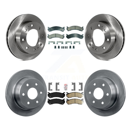 Front Rear Ceramic Pad Brake Rotors Kit For 2003 Chevrolet Silverado 2500 HD Suburban GMC K8A-107361