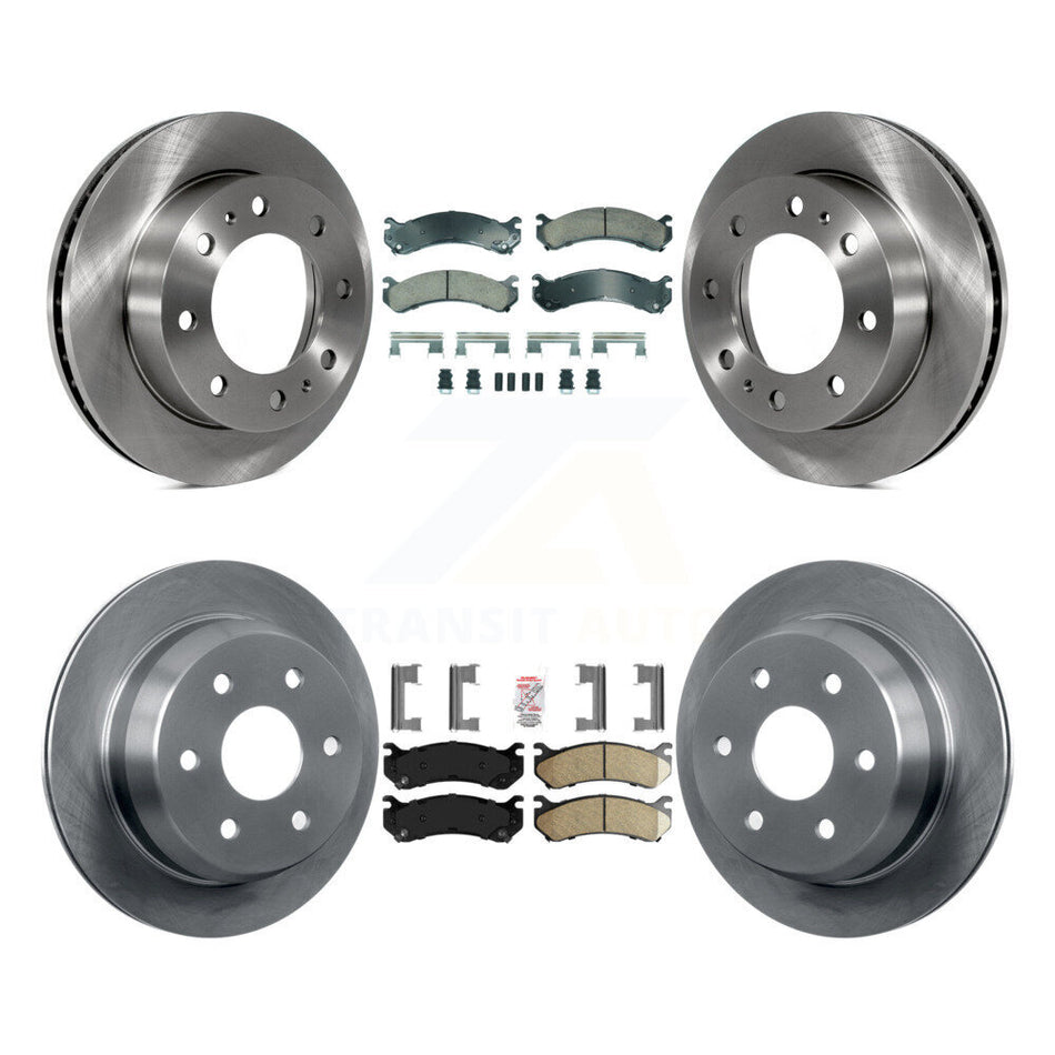 Front Rear Ceramic Pad Brake Rotors Kit For 2003 Chevrolet Silverado 2500 HD Suburban GMC K8A-107361
