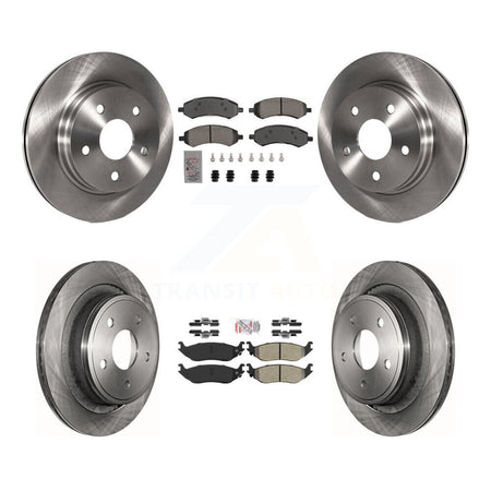 Front Rear Semi-Metallic Pad & Brake Rotors Kit For Ram 1500 Classic Dodge Chrysler Aspen K8A-107385