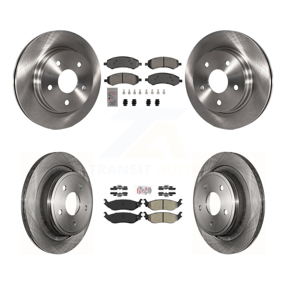 Front Rear Semi-Metallic Pad & Brake Rotors Kit For Ram 1500 Classic Dodge Chrysler Aspen K8A-107385
