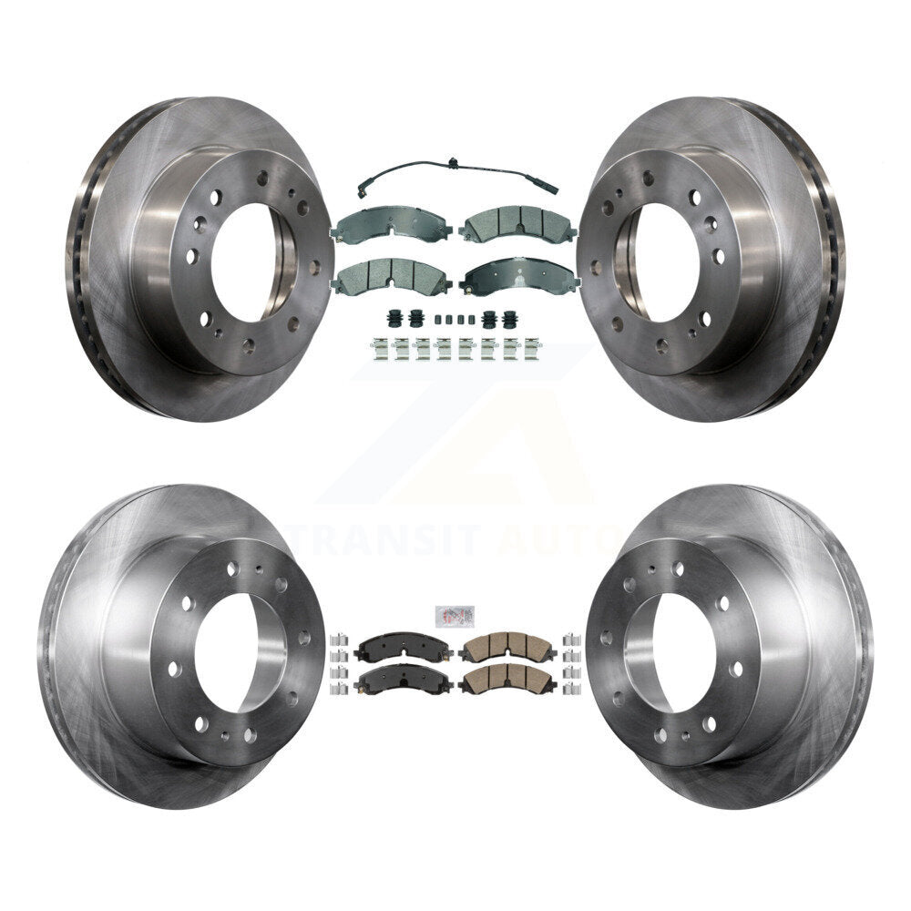 Front Semi-Metallic Rear Ceramic Pad And Brake Rotor Kit For GMC Chevrolet Sierra 2500 HD K8A-107387