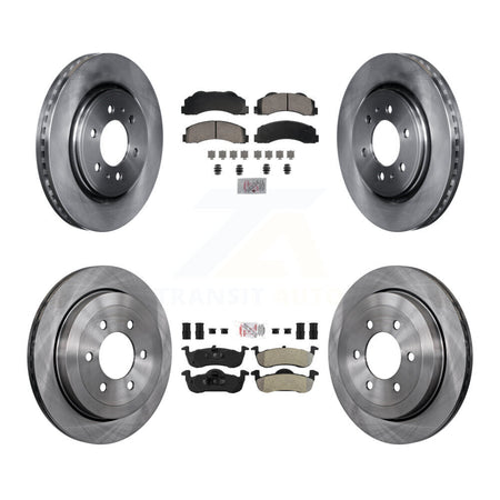 Front Ceramic Rear Semi-Metallic Pad And Disc Brake Rotor Kit For Ford Expedition Lincoln K8A-107390