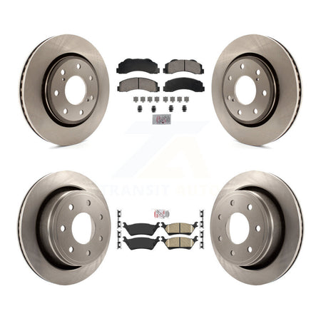 Front Rear Ceramic Pad & Disc Brake Rotors Kit For 2012-2014 Ford F-150 With 7 Lug Wheels K8A-107394
