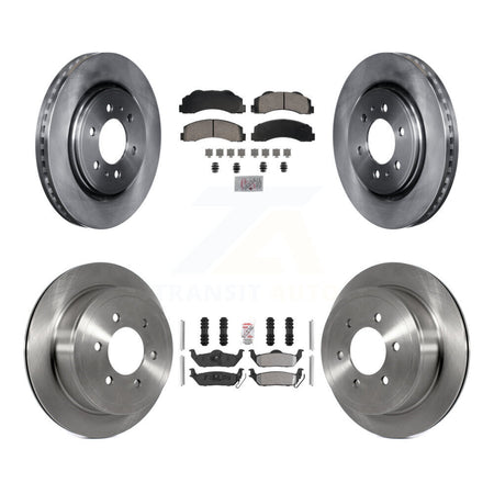 Front Ceramic Rear Semi-Metallic Pad And Brake Rotor Kit For Ford F-150 With 6 Lug Wheels K8A-107407