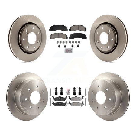 Front Ceramic Rear Semi-Metallic Pad And Brake Rotor Kit For Ford F-150 With 7 Lug Wheels K8A-107409