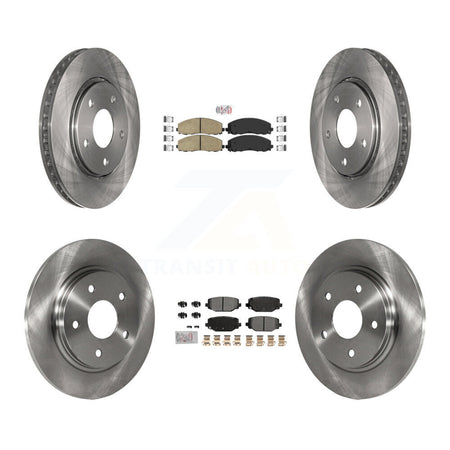 Front Ceramic Rear Semi-Metallic Pads And Disc Brake Rotors Kit For Dodge Grand Caravan K8A-107416