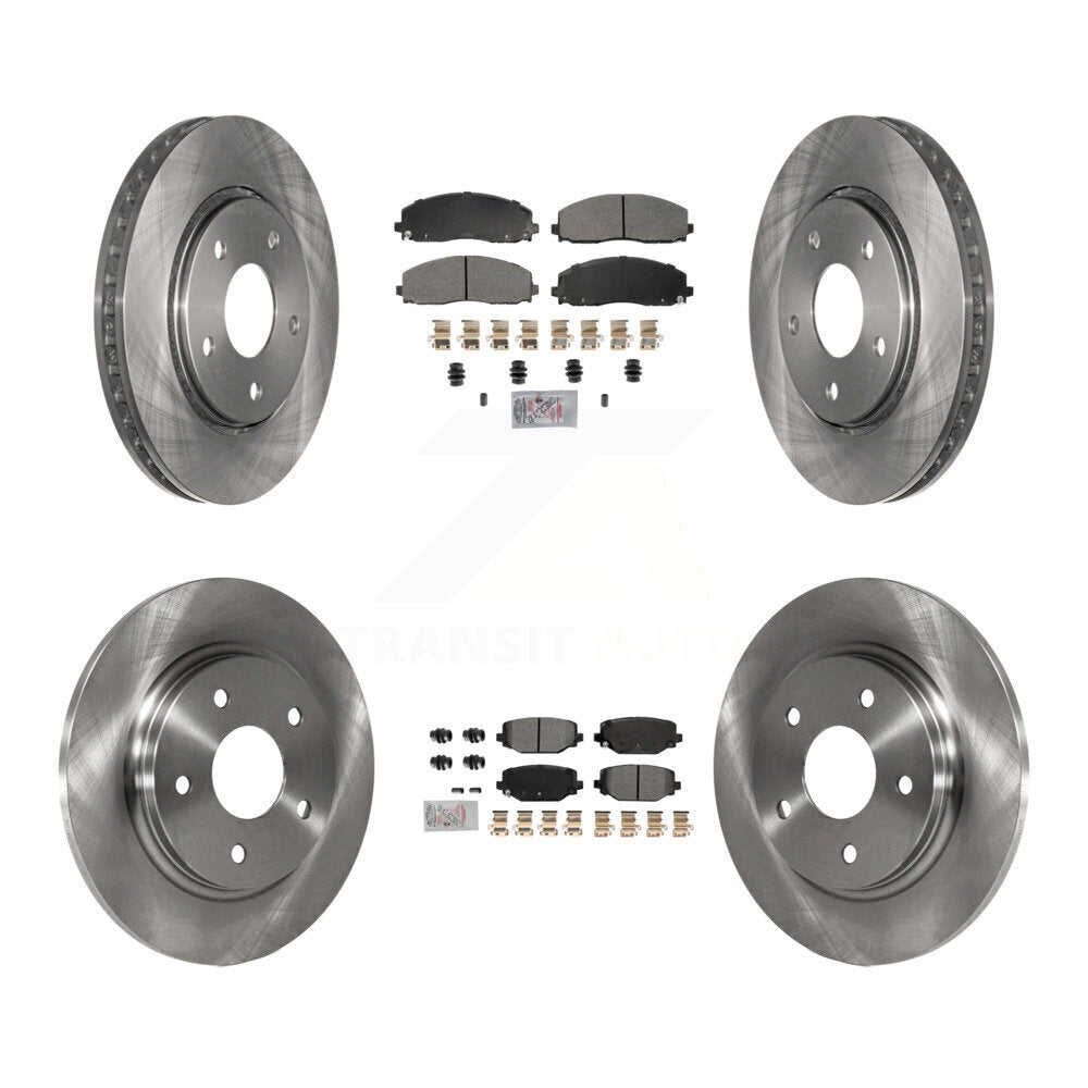 Front Rear Semi-Metallic Pads And Disc Brake Rotors Kit For Dodge Grand Caravan K8A-107417