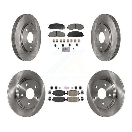 Front Semi-Metallic Rear Ceramic Pads And Disc Brake Rotors Kit For Dodge Grand Caravan K8A-107418