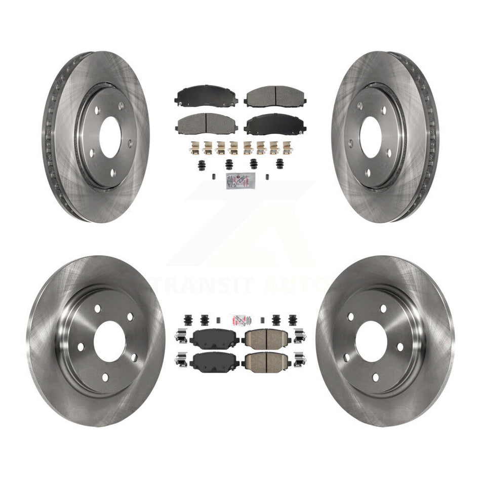 Front Semi-Metallic Rear Ceramic Pads And Disc Brake Rotors Kit For Dodge Grand Caravan K8A-107418