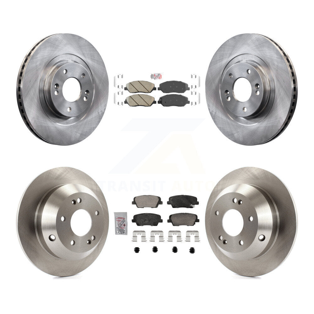 Front Rear Ceramic Pads And Disc Brake Rotors Kit For 2013-2016 Hyundai Santa Fe XL 3.3L K8A-107430