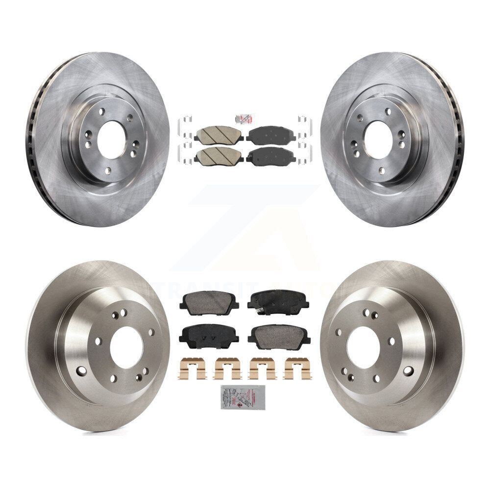 Front Rear Ceramic Pads And Disc Brake Rotors Kit For 2013-2016 Hyundai Santa Fe XL 3.3L K8A-107431