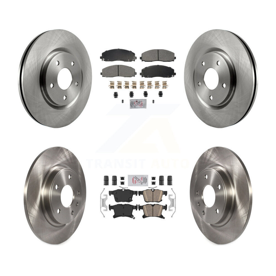 Front Semi-Metallic Rear Ceramic Pad Brake Rotors Kit For Chrysler Pacifica Grand Caravan K8A-107439