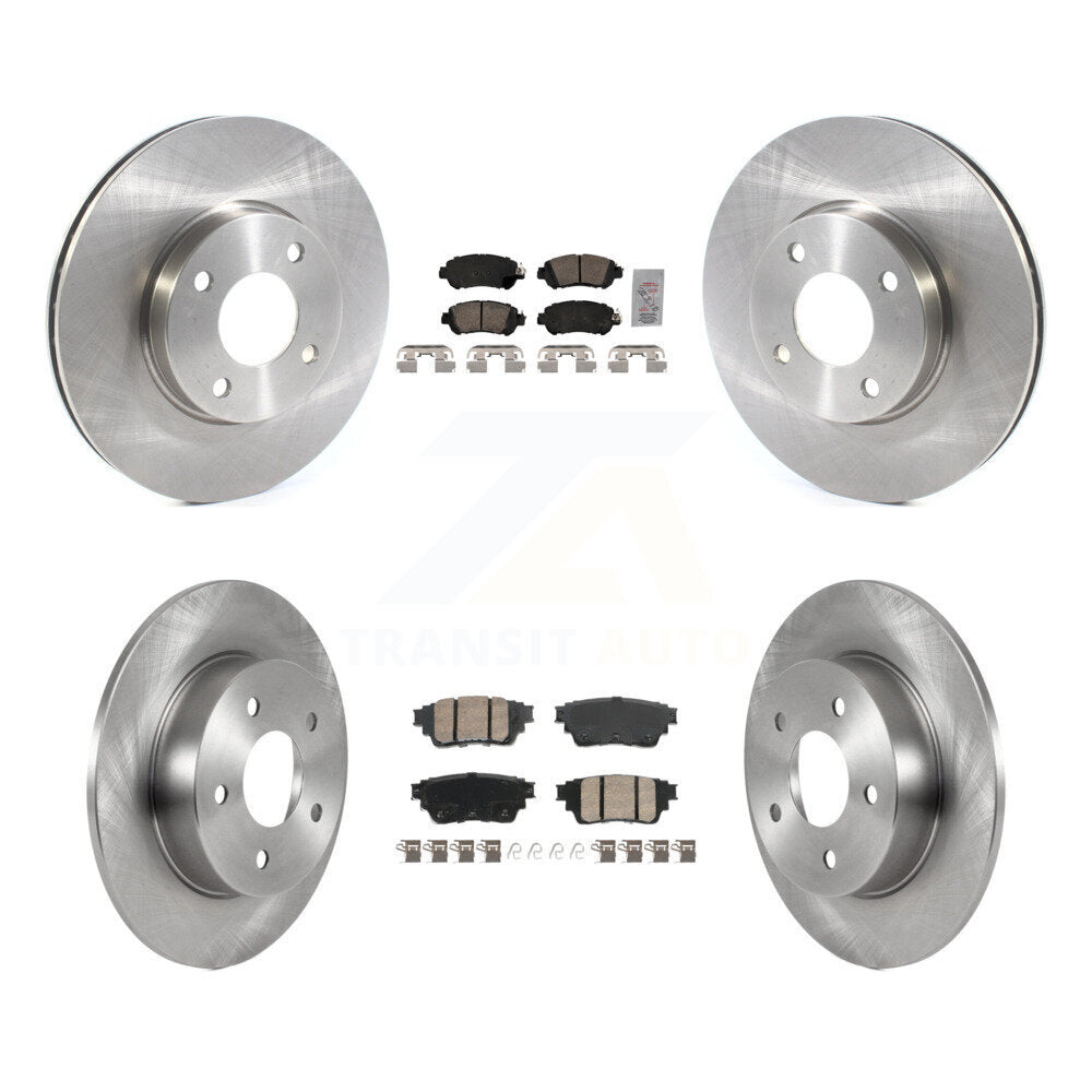 Front Rear Ceramic Pad Brake Rotor Kit For 2021-2023 Nissan Kicks S with Drum rear brakes K8A-107444