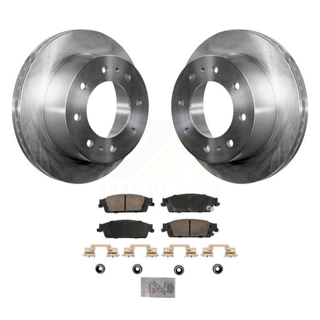 Rear Disc Brake Rotors Ceramic Pad Kit For 2017-2019 Chevrolet Suburban With 8 Lug Wheels K8A-107453