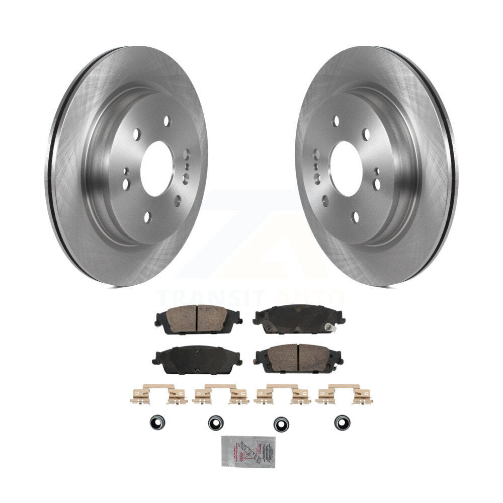 Rear Brake Rotors Ceramic Pad Kit For 2019 Chevrolet Silverado 1500 LD GMC Sierra Limited K8A-107454