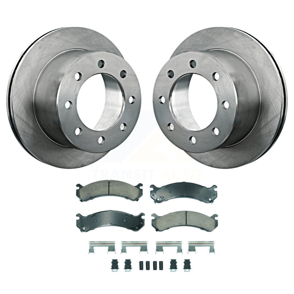 Rear Disc Brake Rotors Ceramic Pad Kit For Chevrolet GMC Silverado 3500 Sierra HD Classic K8A-107455