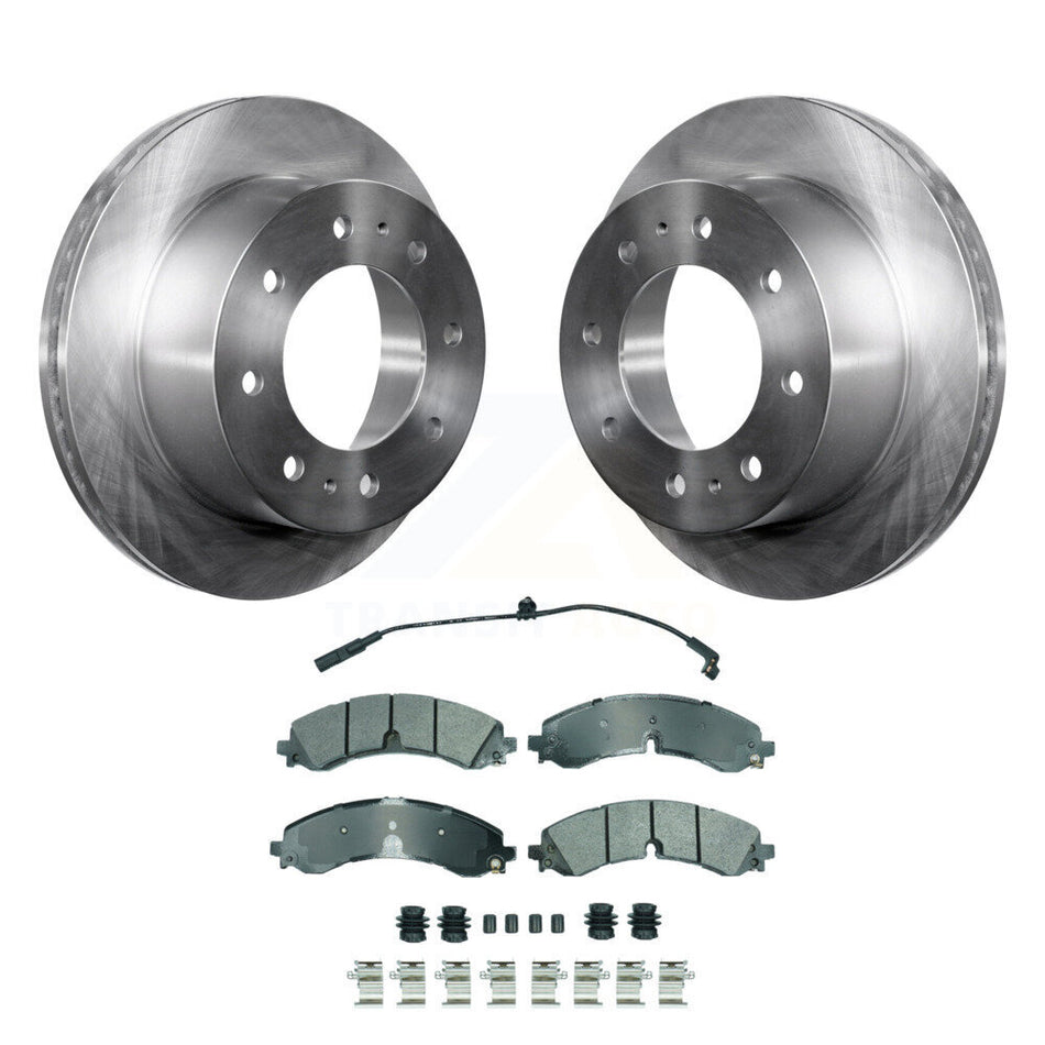 Rear Brake Rotors & Semi-Metallic Pad Kit For GMC Chevrolet Sierra 2500 HD Silverado 3500 K8A-107456