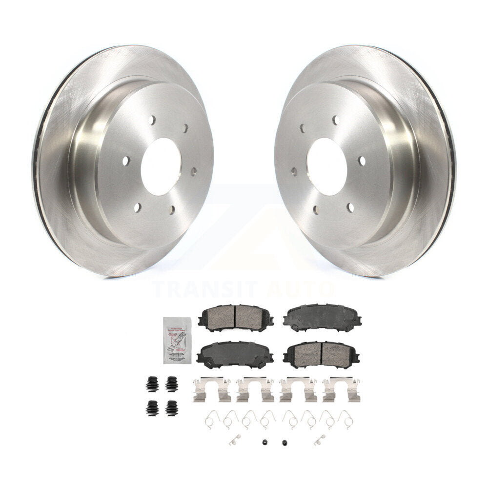 Rear Disc Brake Rotors And Ceramic Pads Kit For 2017-2023 Nissan TITAN K8A-107457