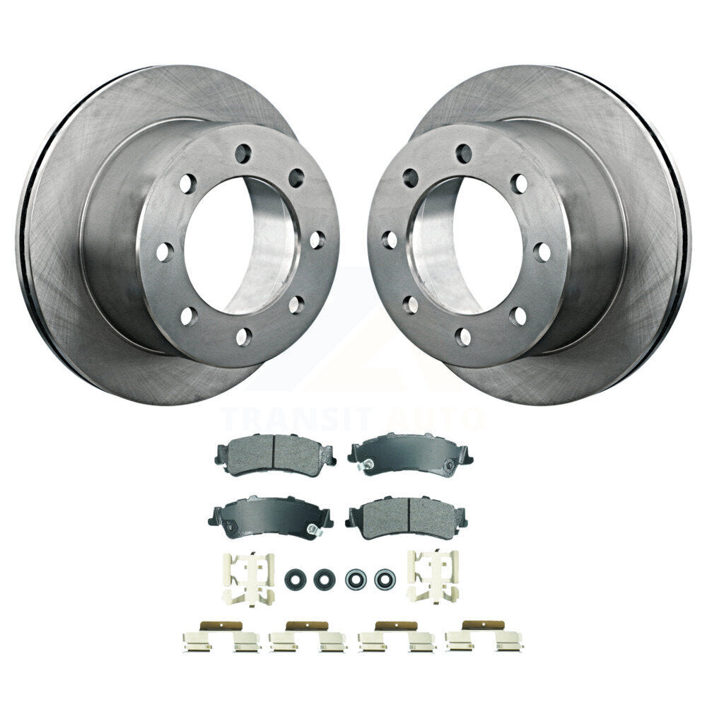 Rear Disc Brake Rotors And Semi-Metallic Pads Kit For 2001 GMC Sierra 3500 K8A-107478