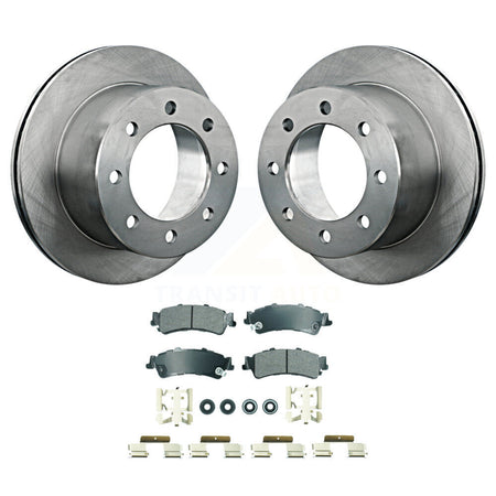 Rear Disc Brake Rotors And Semi-Metallic Pads Kit For 2001 GMC Sierra 3500 K8A-107478