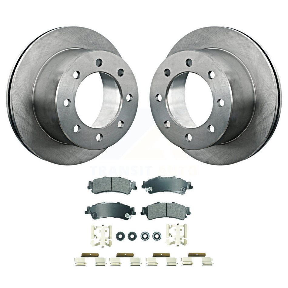 Rear Disc Brake Rotors And Semi-Metallic Pads Kit For 2001 GMC Sierra 3500 K8A-107478
