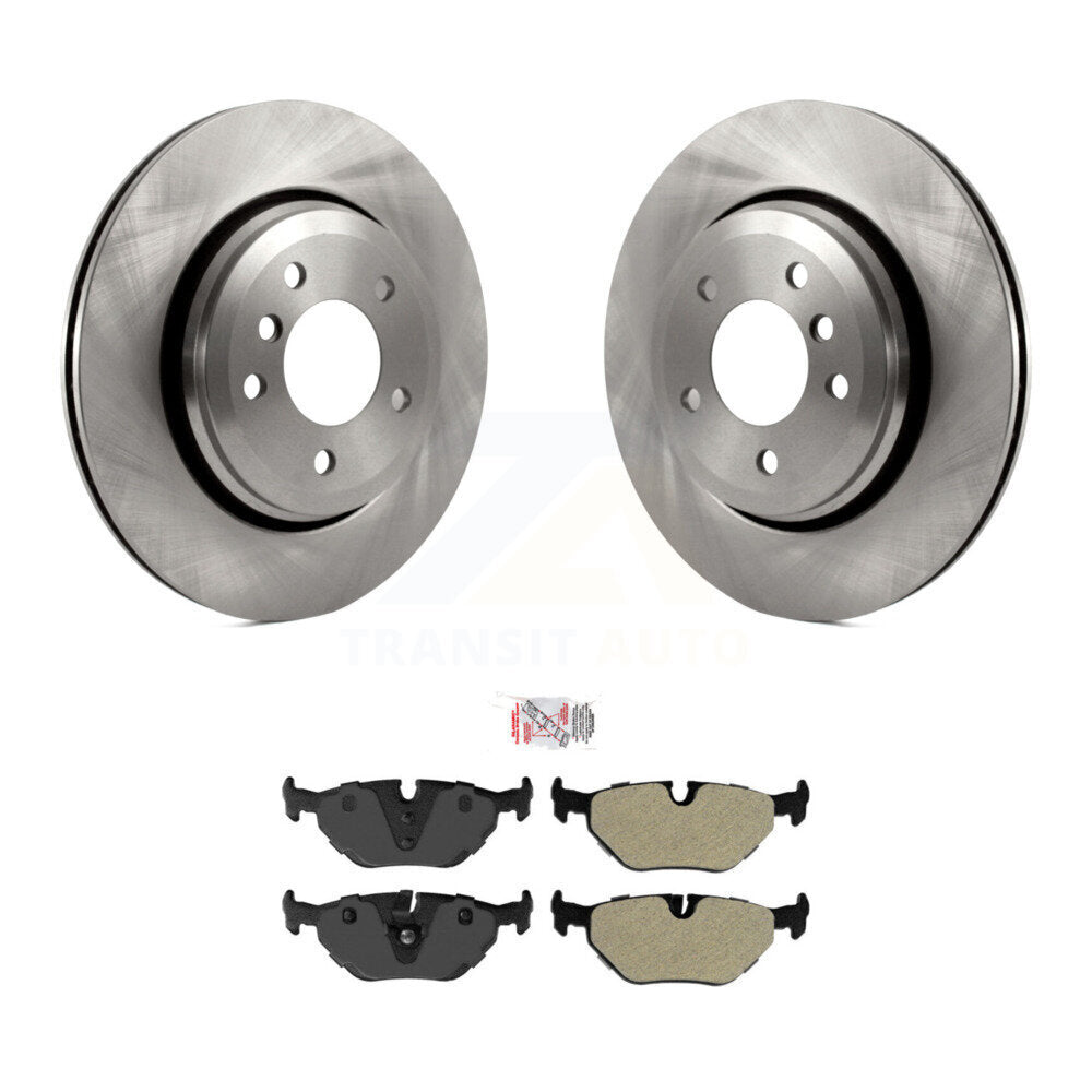 Rear Brake Rotors Semi-Metallic Pad Kit For 01-05 BMW 320i With 320mm Diameter Rotor K8A-107479