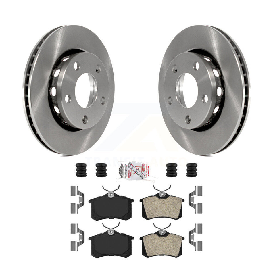Rear Brake Rotors & Semi-Metallic Pad Kit For 2002 Audi S4 With 256mm Diameter Rotor K8A-107482