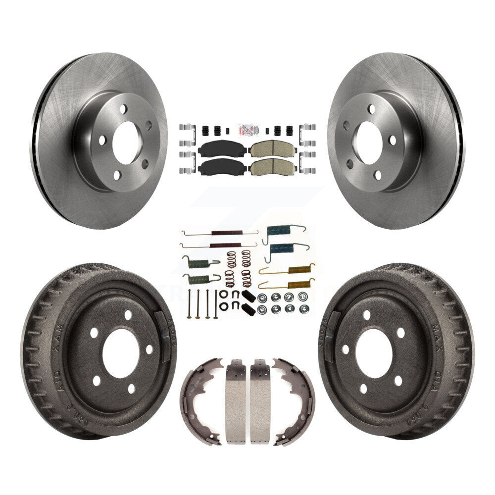Front Rear Brake Rotor Ceramic Pad & Drum Kit (7Pc) For Mazda B4000 With 9" Diameter K8A-107492