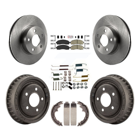 Front Rear Brake Rotor Ceramic Pad & Drum Kit (7Pc) For Mazda B4000 With 9" Diameter K8A-107492