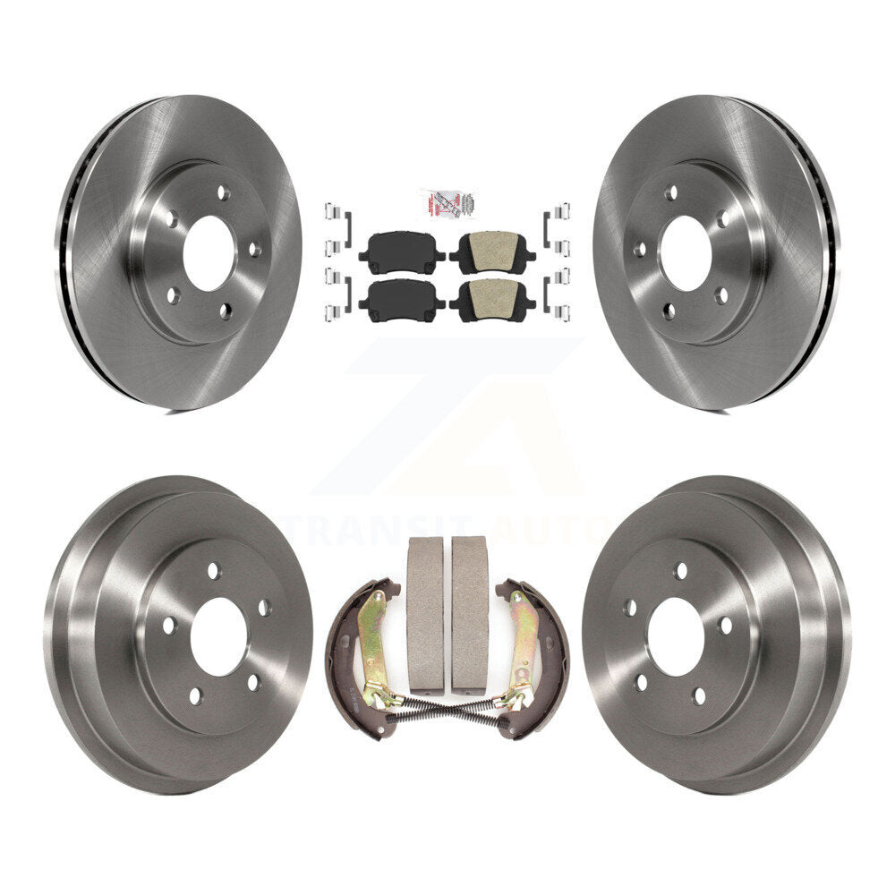 Front Rear Brake Rotors Ceramic Pad Drum Kit For 09 Chevrolet HHR LT Panel/LS Panel/LT/LS K8A-107531